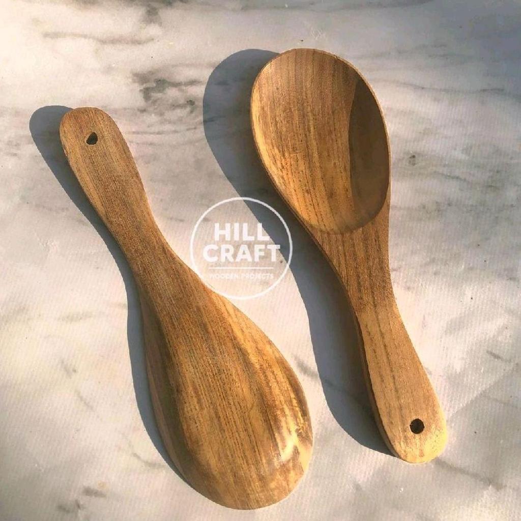 centong nasi kayu jati asli besar