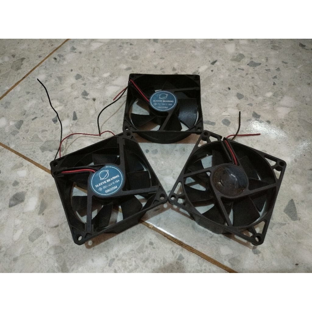 kipas bekas DC 12volt 8x8cm