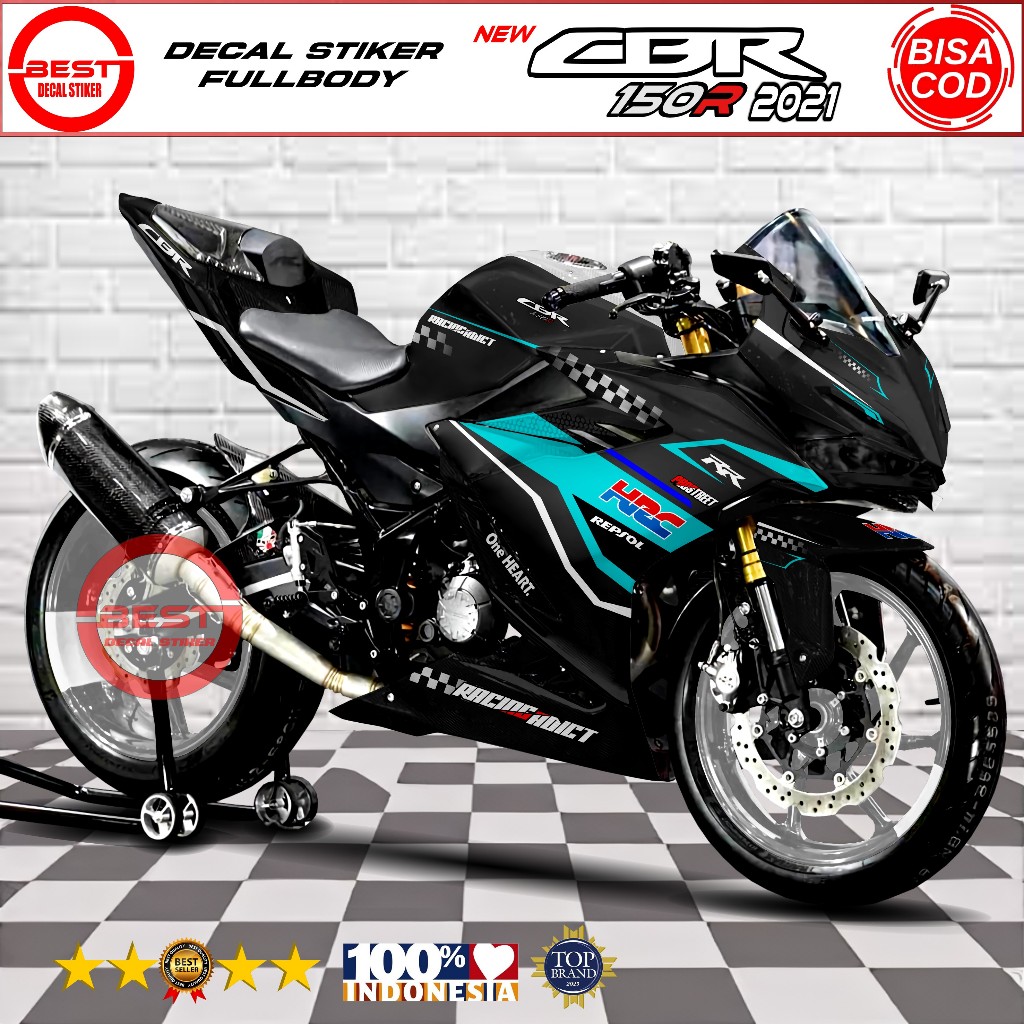 Decal CBR 150R 2021 Fullbody Motif RR HRC  - Sticker Decal Full Body CBR 150R 2021 Variasi HRC Kece