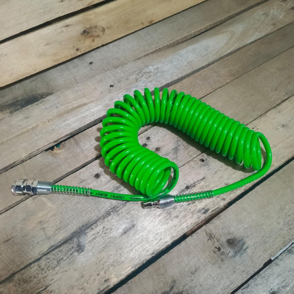 Tekiro selang angin kompresor 6 meter / selang kompresor angin lentur / selang spiral kompresor ori