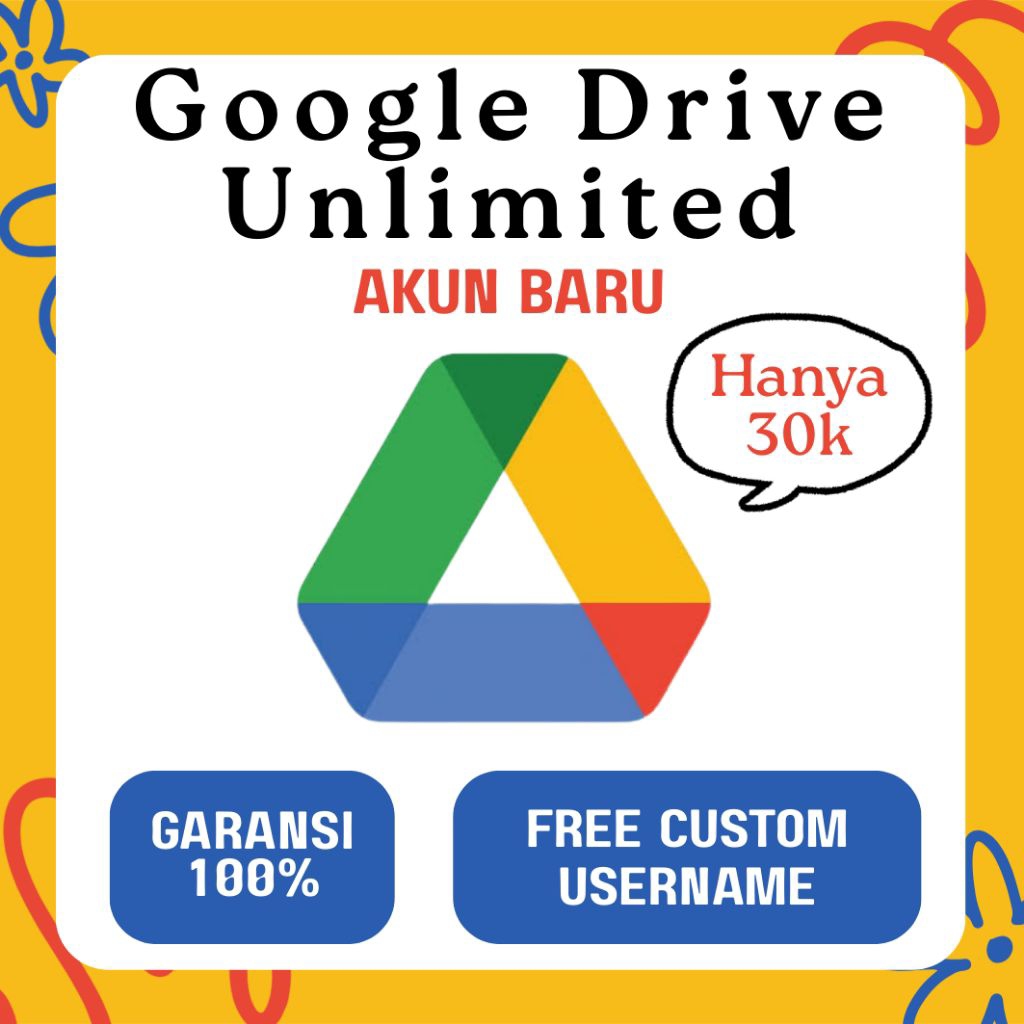 Google Drive Unlimited Storage Seumur Hidup - Legal, Pribadi, & Bergaransi Resmi | Penyimpanan Cloud