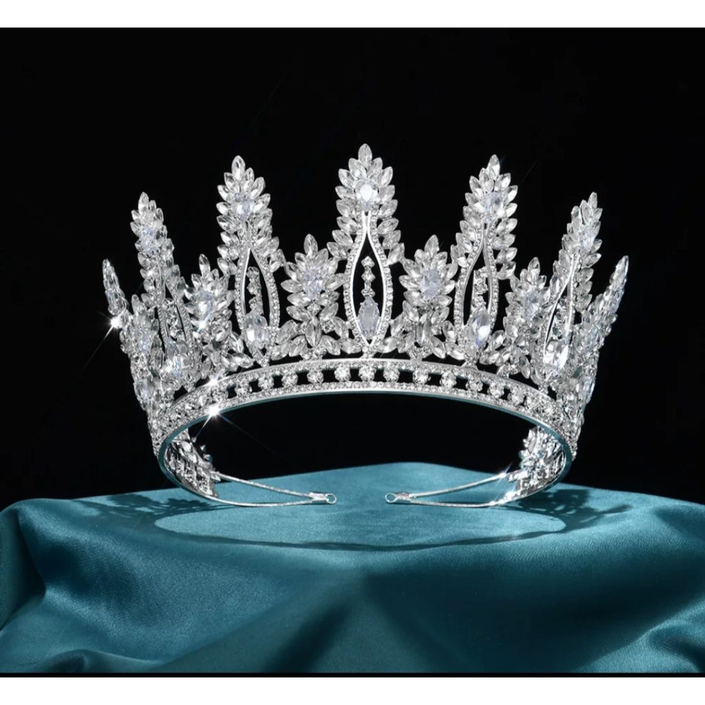 mahkota Aurel/mahkota zircon sampai telinga/mahkota mewah zircon/ zircon pesta