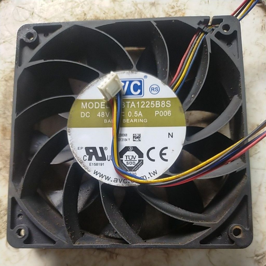 kipas cooling fan DC 48v 12x12 high speed cabutan