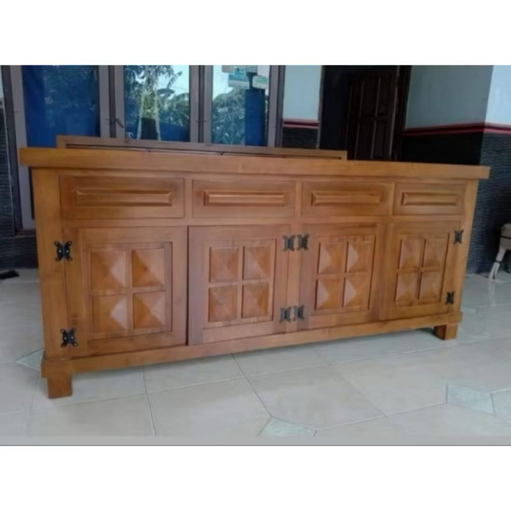 Bufet diamond kayu jati / meja tv murah
