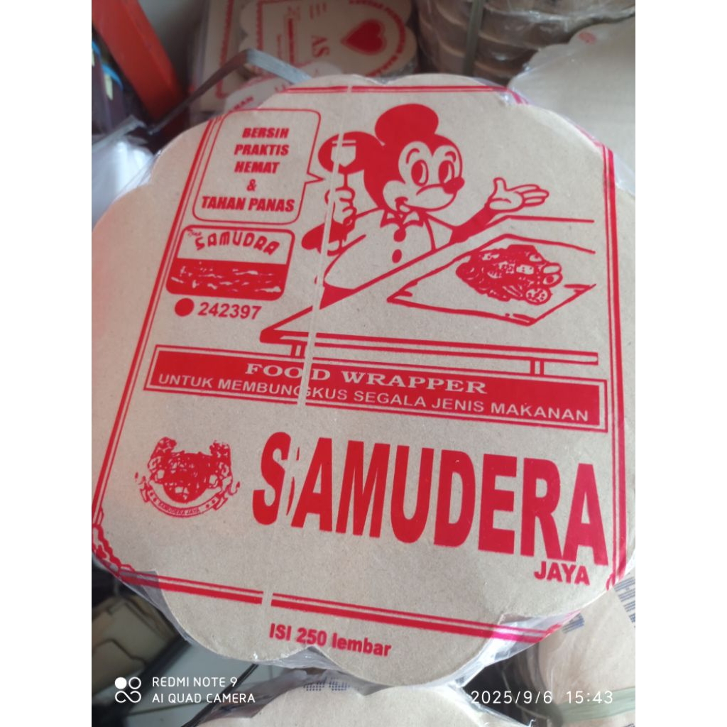 KERTAS NASI BULAT CAP SAMUDERA 250LEMBAR
