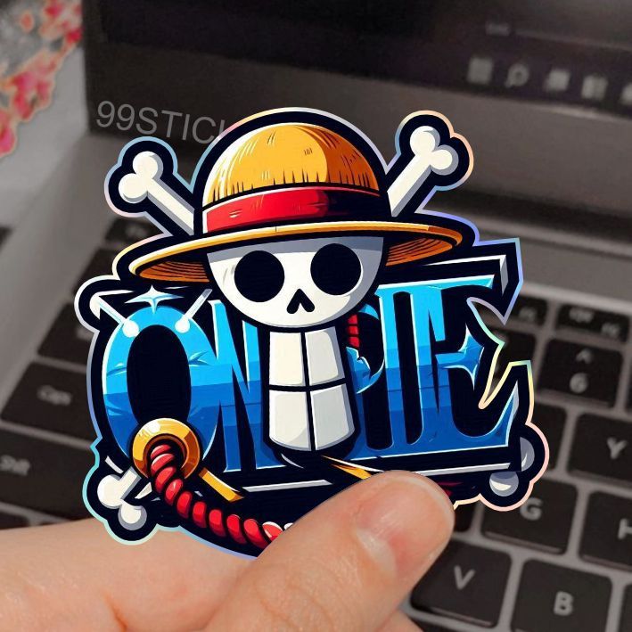 logo one piece, anime one piece stiker timbul, stiker hp, motor, mobil