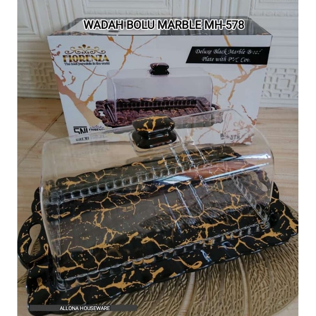 WADAH BOLU / KUE KERAMIK MARBLE FIORENZA 578