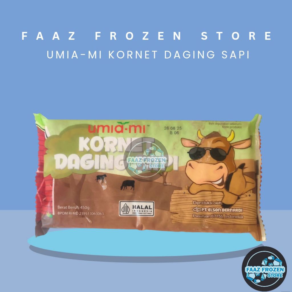 Umiami Kornet Daging Sapi 450 gr frozen food