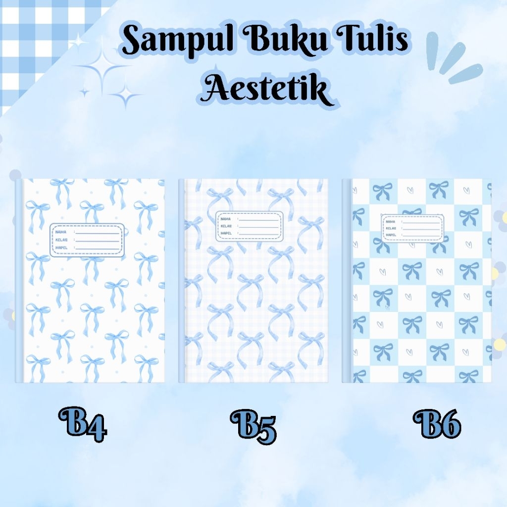 [ISI 6 LEMBAR] SAMPUL BUKU CUTE / SAMPUL BUKU AESTHETIC / SAMPUL BUKU TULIS AESTHETIC