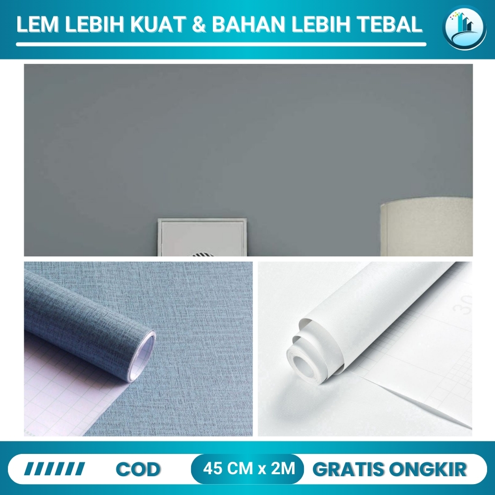 Wallpaper Dinding Polos Sticker Dinding Kamar Tidur Wallpaper Sticker Dinding Motif Polos 1 Meter