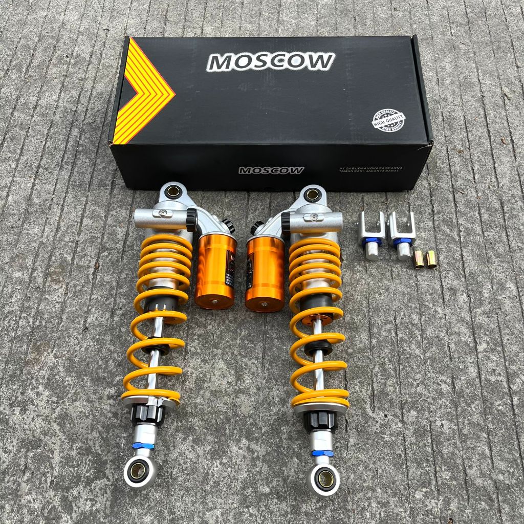 SHOCKBREAKER 2pcs SHOCK TABUNG ATAS MOSCOW 320MM 340MM FREE ANTING MOTOR MATIC BEBEK SHOCK ABSORDER 