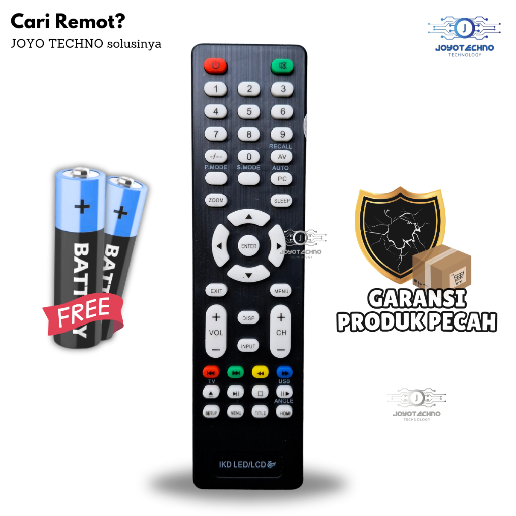 Remote Weyon IKEDO AOYAMA DIGIMEDIA FAWS JUC LCD LED - Kompatibel TV CINA SAMA PERSIS