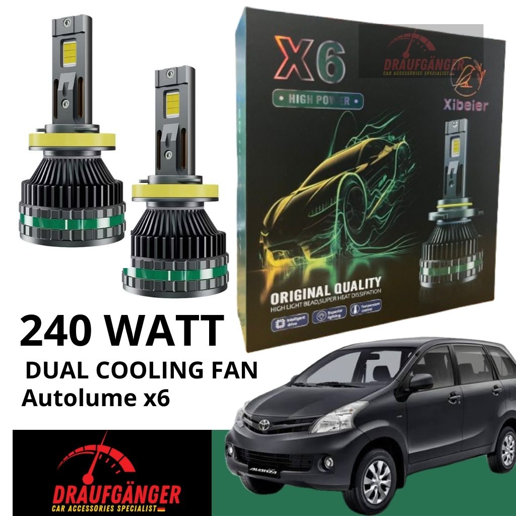 LED Headlight Avanza-Xenia-Veloz 2012-2014 240 Watt Autolume X6 Original