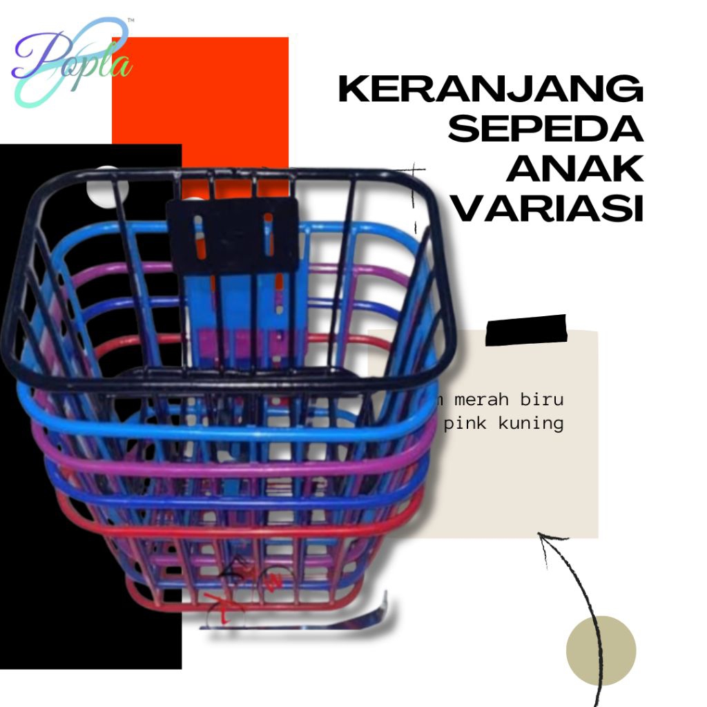 variasi keranjang sepeda anak ukuran 12 sampai 16 inch mini lipat