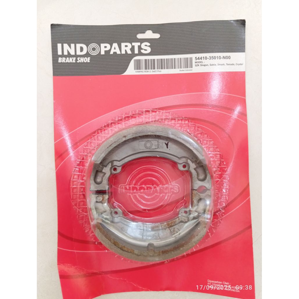 kampas rem belakang set original indopart