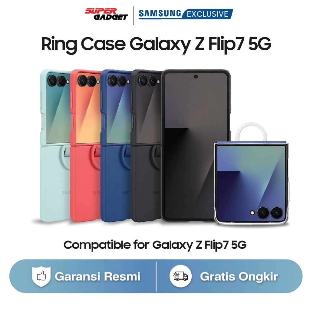 Casing Original Samsung Galaxy Z Flip 7 Silicone Case with Ring Flip7