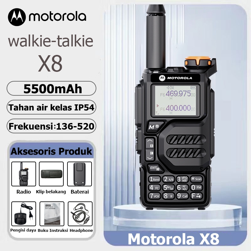 HT MOTOROLA X8 walkie talkie dua arah radio long range walkie talkie dua arah radio motorola dua ara