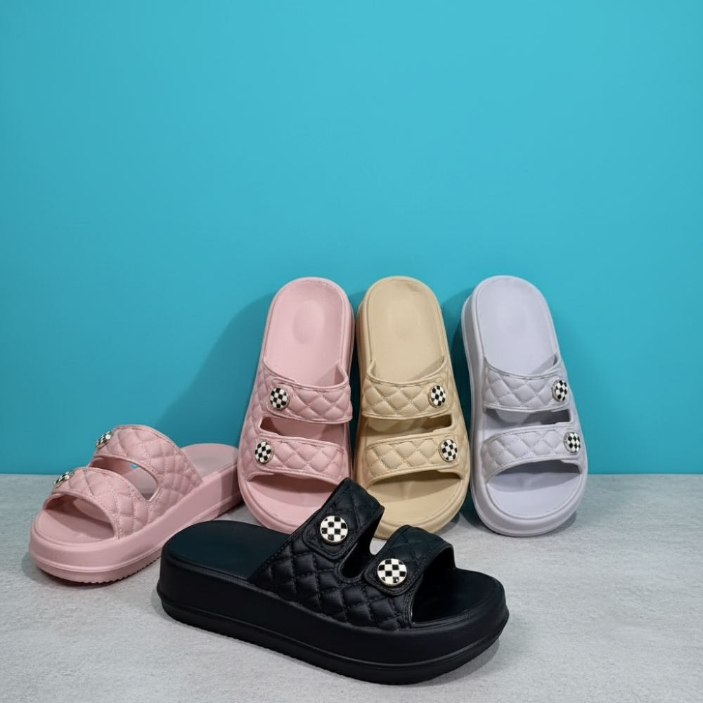 Sandal Wanita Selop Hak Tinggi EVA Nyaman Amare Sandal Wanita Selop Hak Tinggi Anti Slip V22R