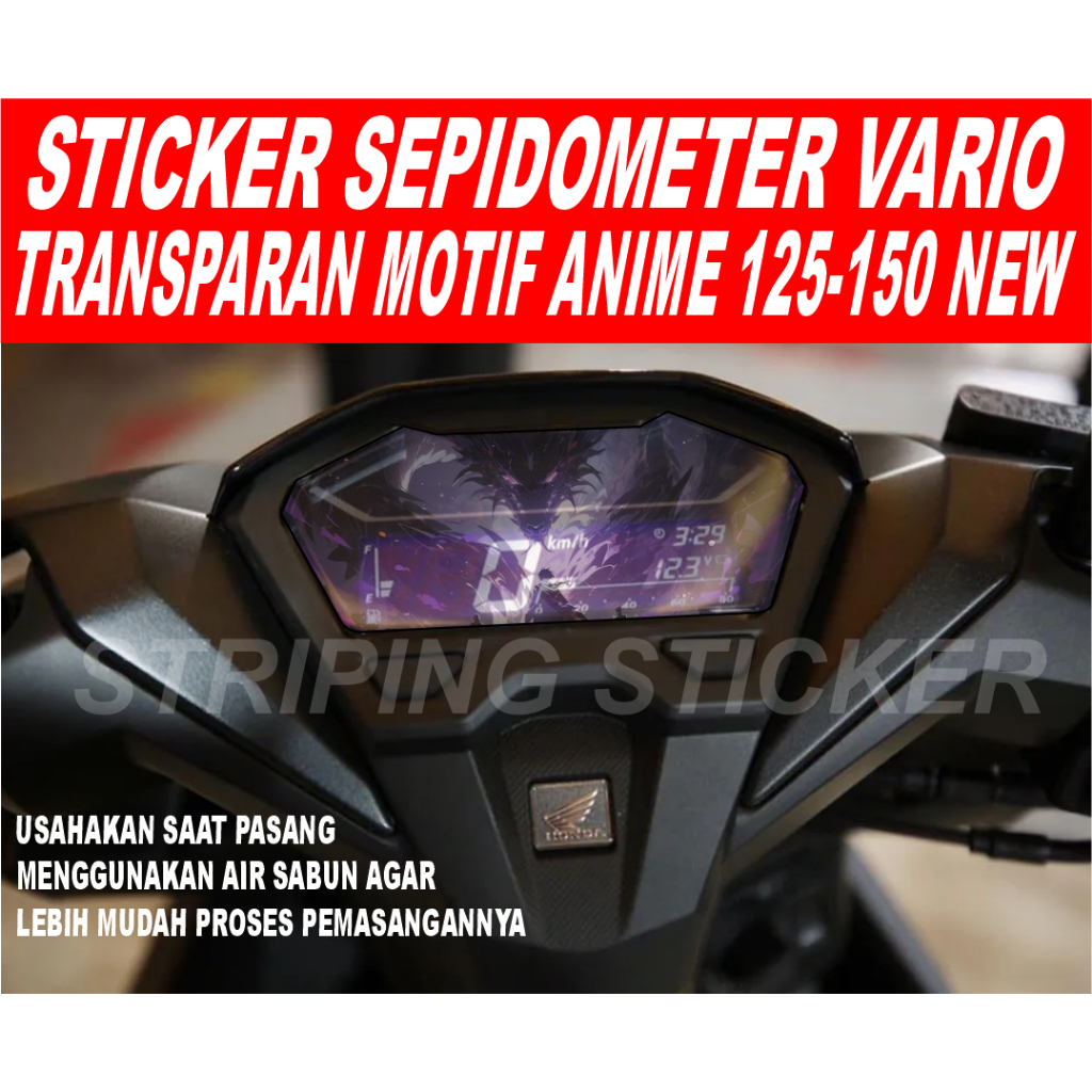 Stiker Anti Gores Speedometer Vario NEW 125 150 160 Anime Sticker Speedometer Kartun Vario NEW (02)