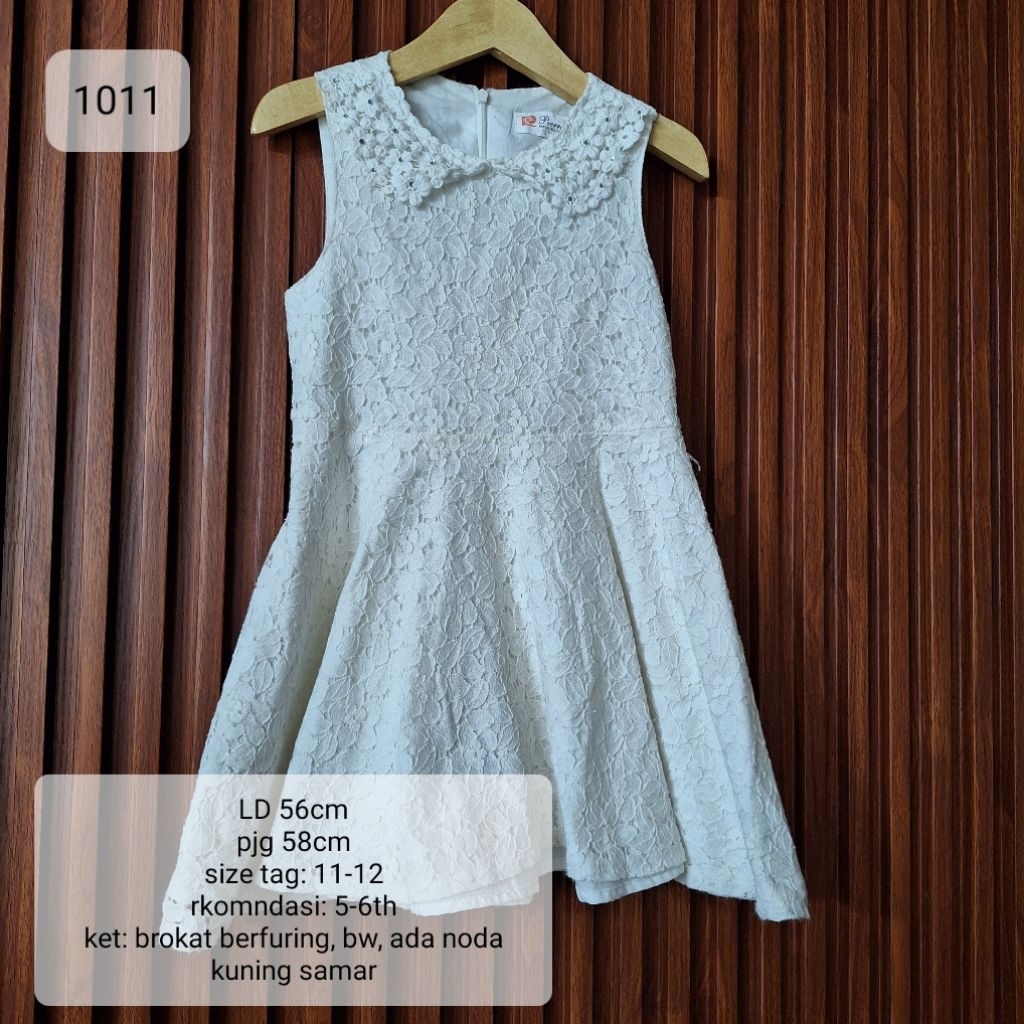 DRESS BROKAT PUTIH BW ANAK 5-6 TAHUN MURAH (1011)