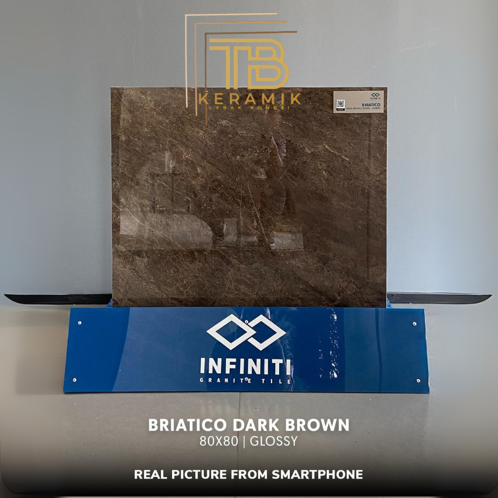 Granit Infiniti Briatico Dark Brown 80x80 Glosy Keramik