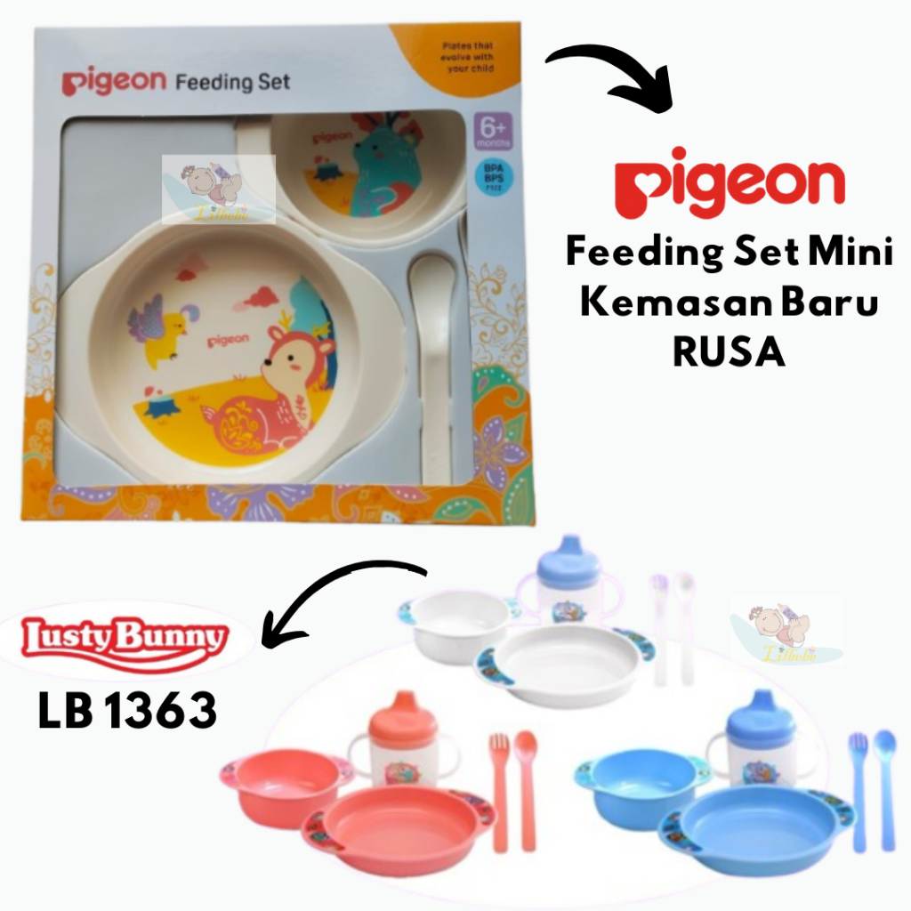 Lusty Bunny LB 1363 | Pigeon Feeding Set Mini  Peralatan Alat Makan perlengkapan Saringan MPASI Anak