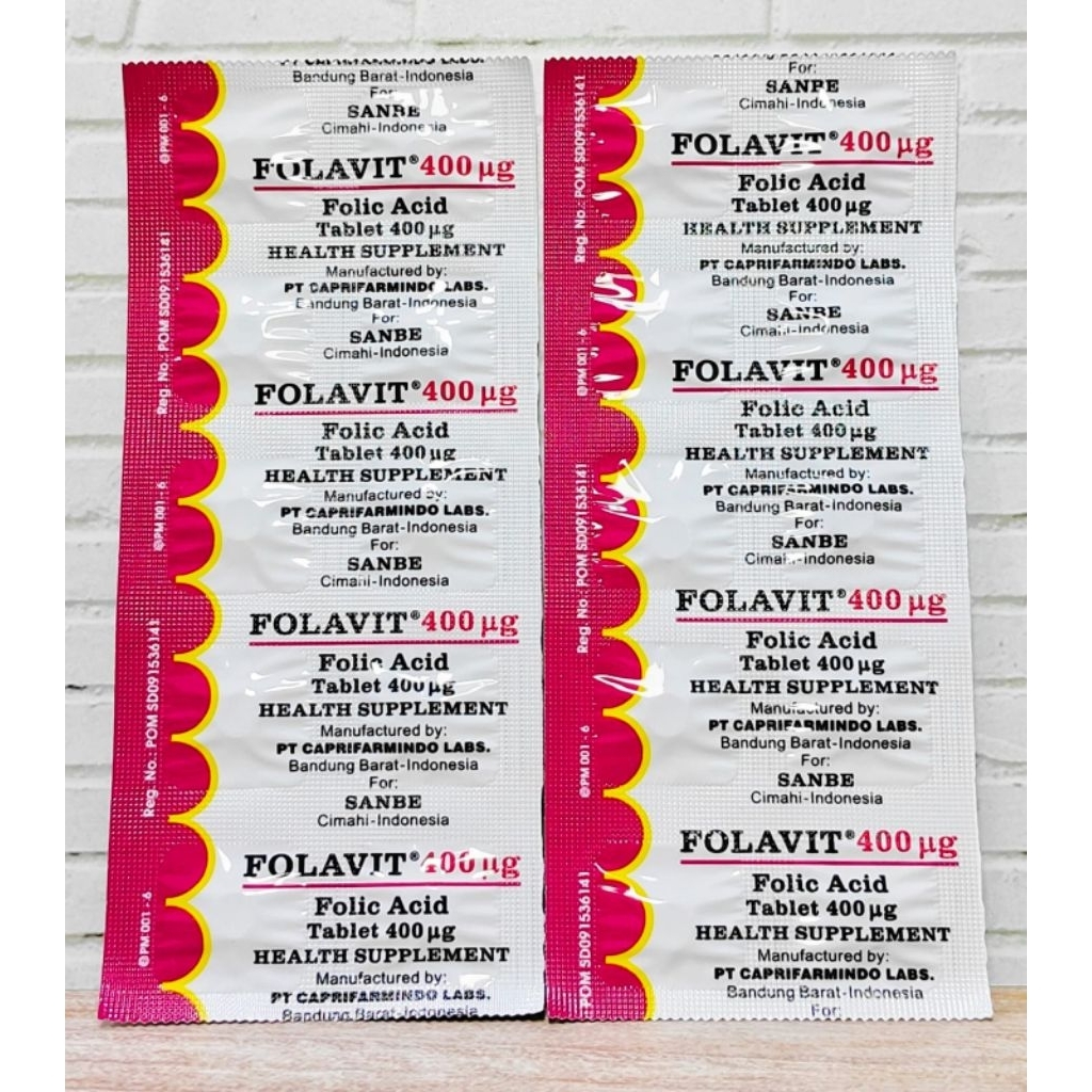 Folavit 400 mg Strip