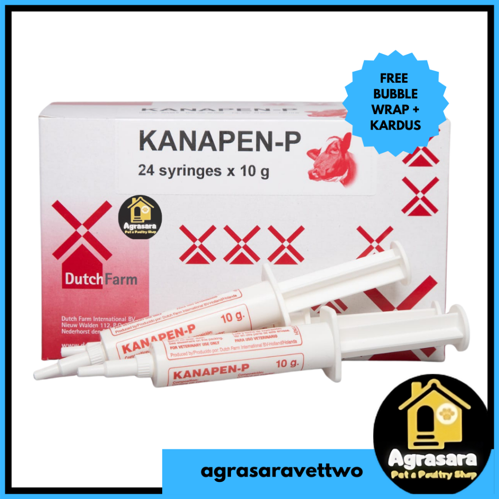 KANAPEN 9 gram  1 BOX (ISI 24 syringe) - obat mastitis masa laktasi MIRIP biomycin m