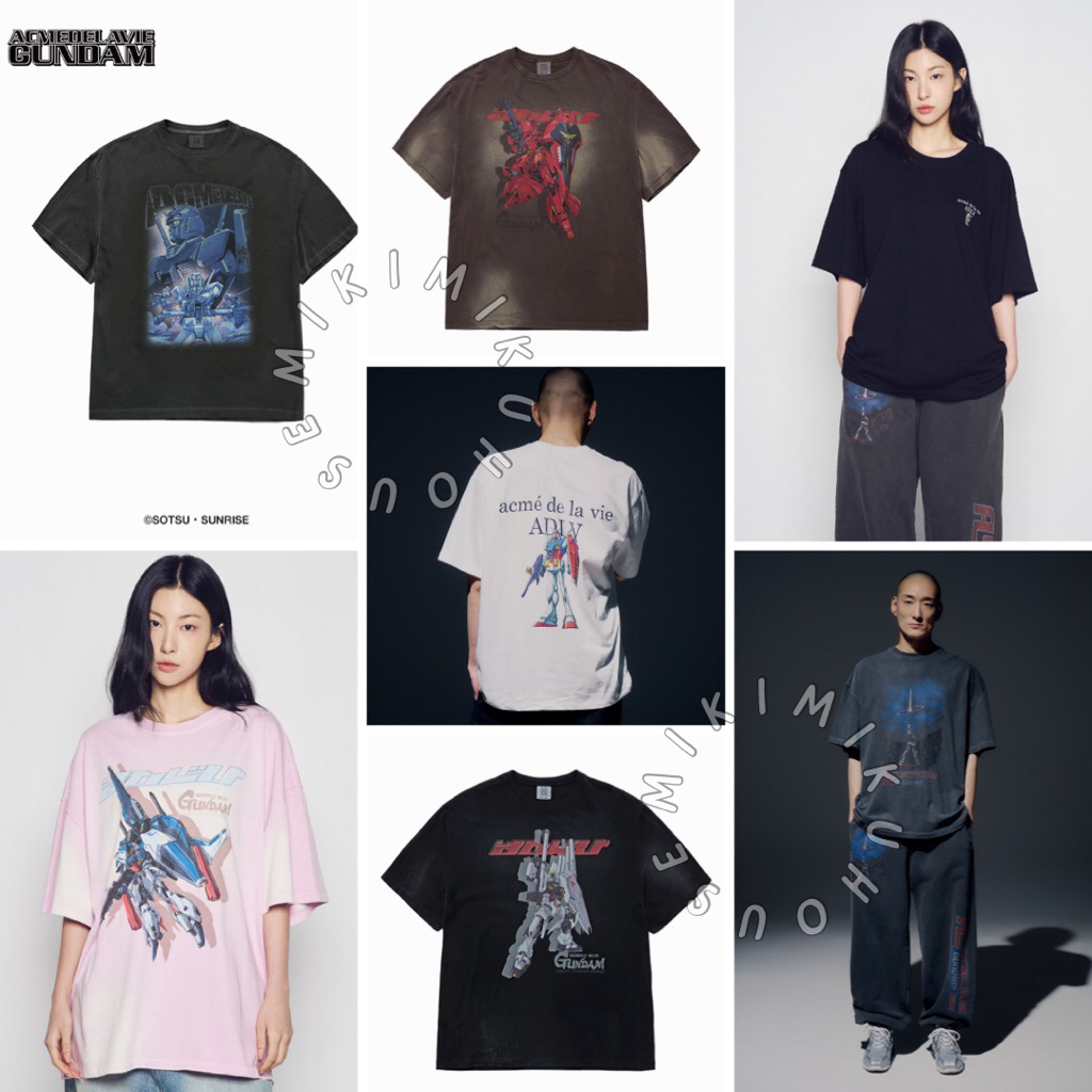 MOBILE SUITE GUNDAM X ADLV GUNDAM TSHIRT BASIC LOGO KAOS ORIGINAL OFFICIAL KOREA LONG SLEEVE UNISEX 