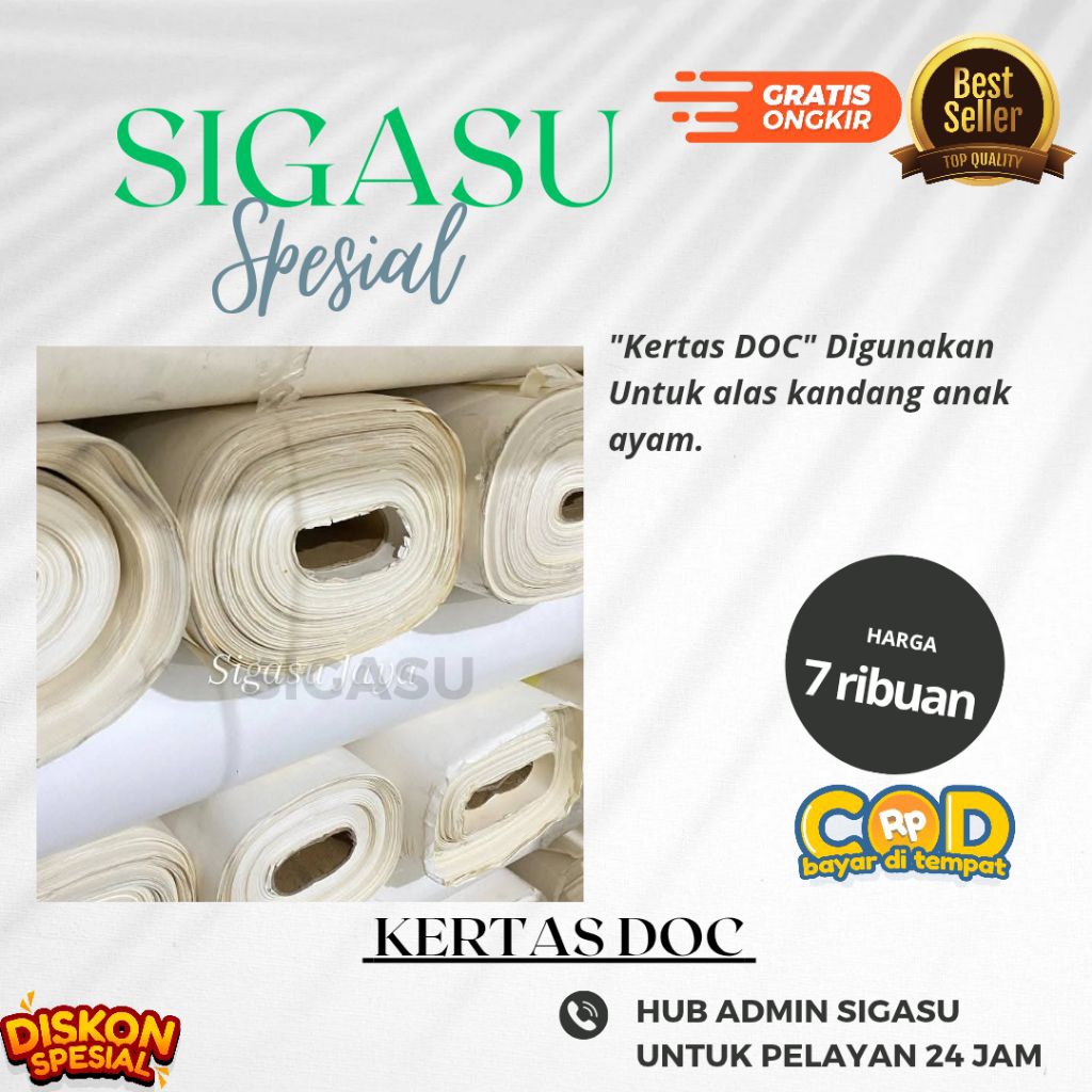 Kertas DOC / Alas kandang ayam broiler