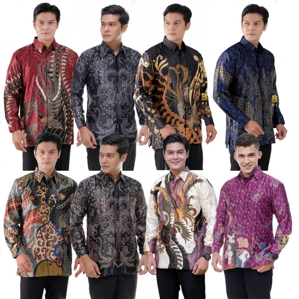 KEMEJA BATIK PRIA SEMI SUTRA ORIGINAL TERBARU FULL FURING