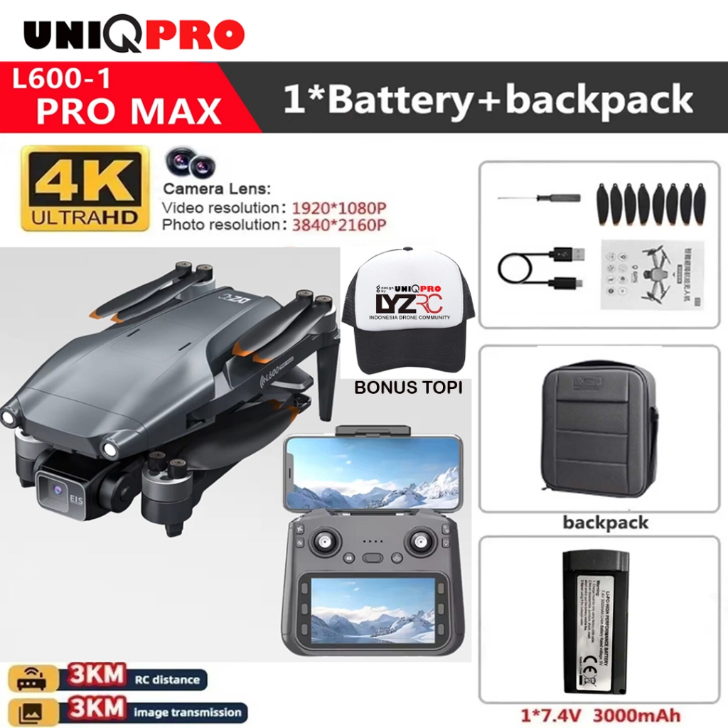 NEW LYZRC L600-1 Pro MAX GPS 3 AXIS GIMBAL Drone 4K REMOTE WITH SCREEN DRONE L600