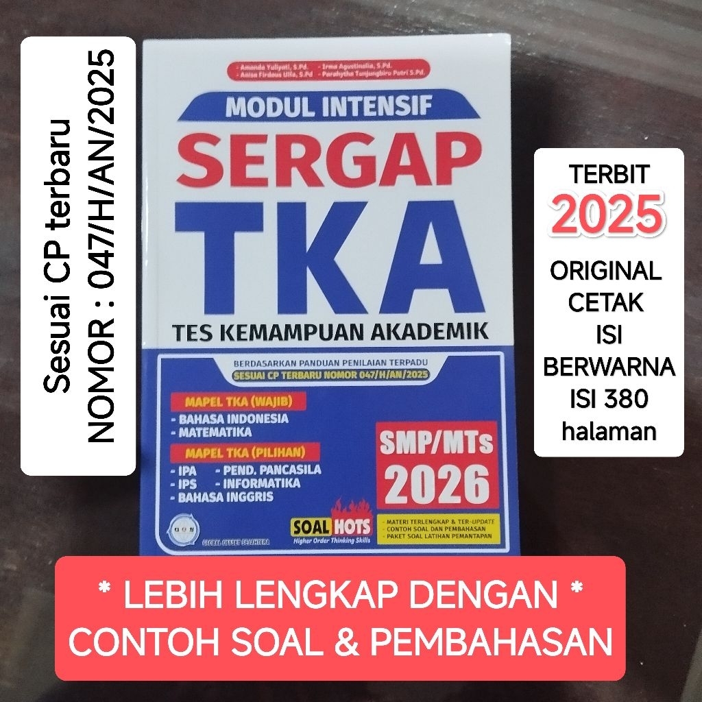 buku sergap : tka smp / mts 2025 2025/2026 ,tka 2026 lengkap soal pembahasan