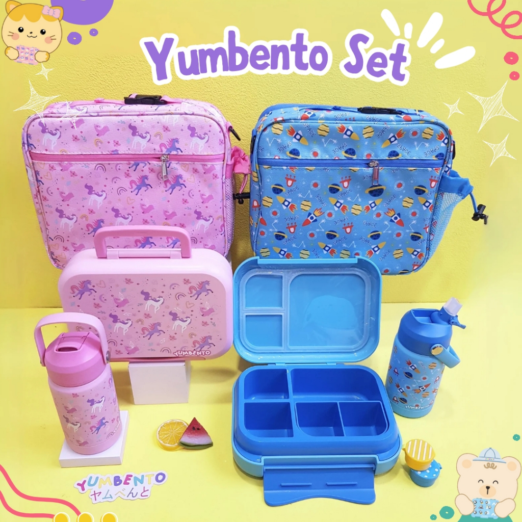 YUMBENTO SET LUNCH BOX HANDLE LUNCHBOX BOTTLE TAINLESS LUNCH BAG KARAKTER