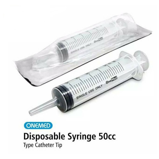 Spuit 50cc Onemed Lubang Tengah ( Catheter Tip) Per Pcs