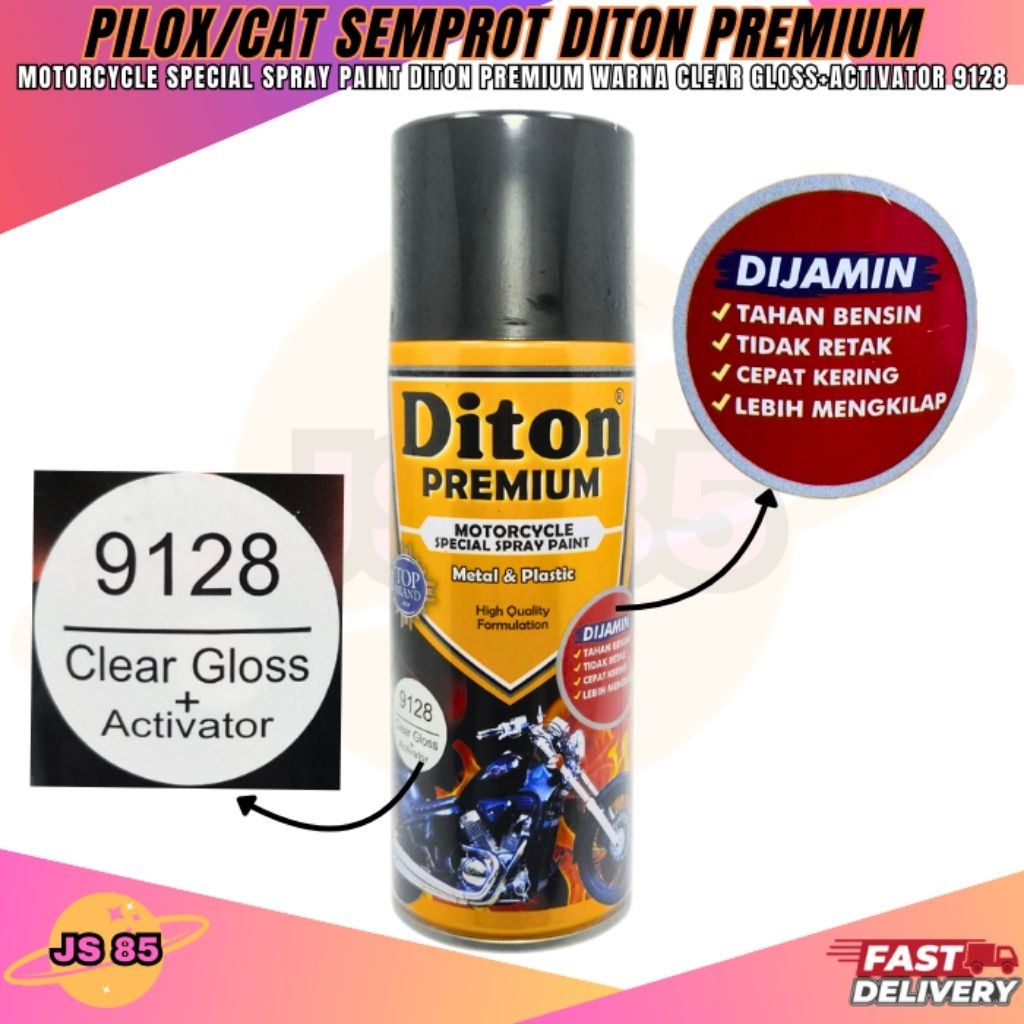 Pilok / Cat Diton Semprot Premium. 9128 'Clear Gloss'
