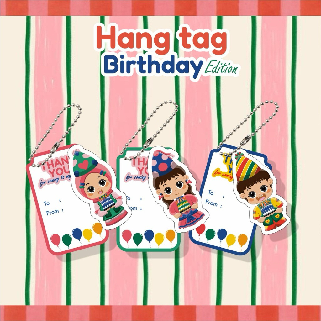 Hang Tag Birthday | Hang tag Ulang tahun anak