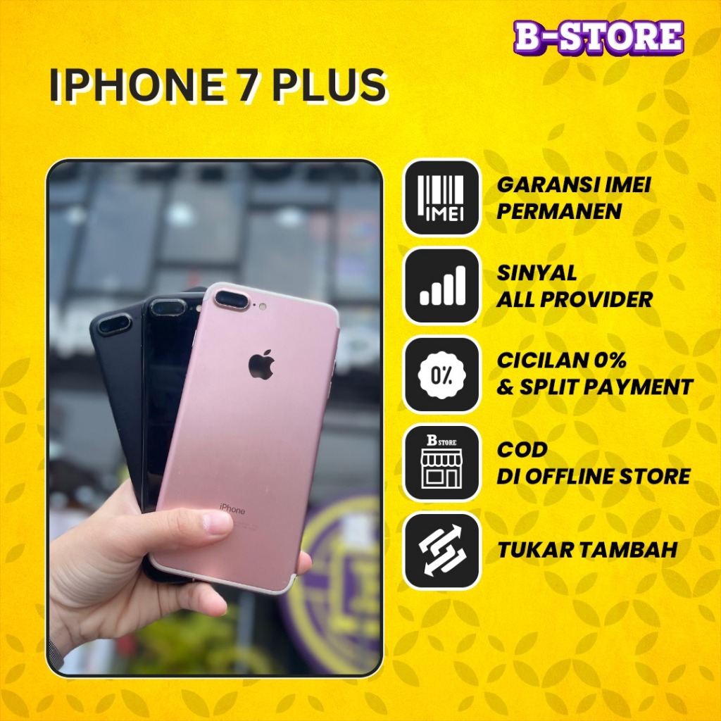 Apple iPhone 7 PLUS 256GB - Batangan - 256 GB - Second