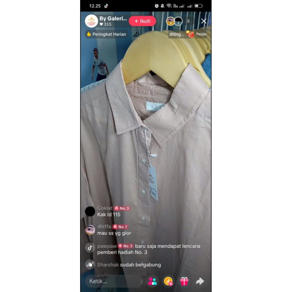 Kemeja Giordano Pink Salem