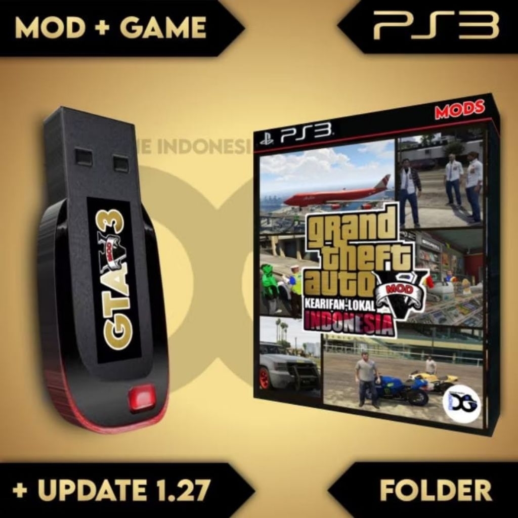 VIA FLSHDISK GTA V / GTA 5 MOD INDONESIA | GAME PS3 CFW HEN | BISA UNTUK SEMUA JENIS PS3
