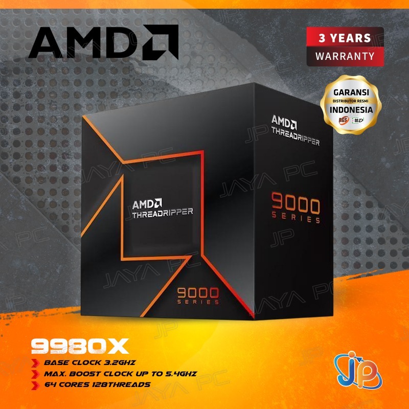 Processor AMD Ryzen Threadripper 9980X 3.2 - 5.4 GHz Socket sTR5