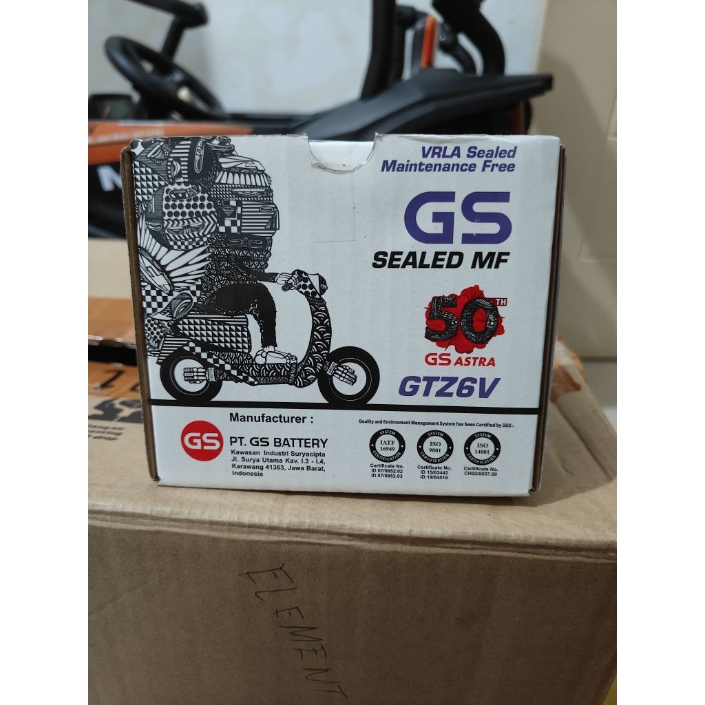 Aki GS aspira GTZ6V ori