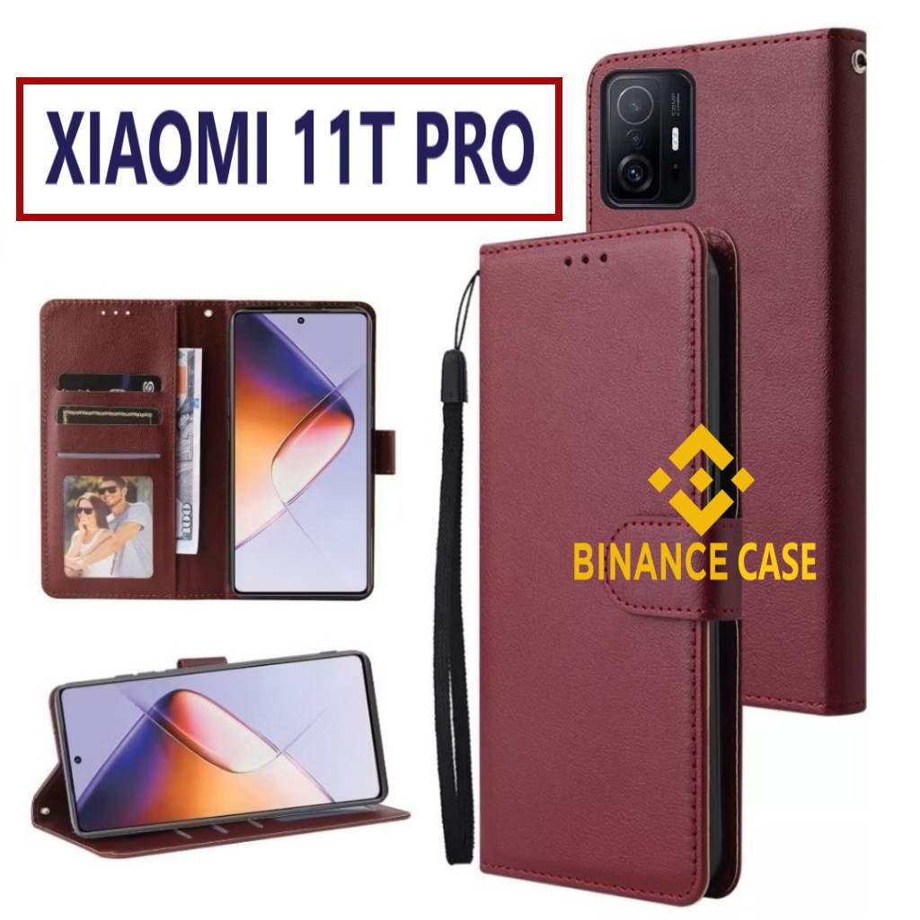 LEATHER FLIP CASE XIAOMI MI 11T PRO CASE KULIT FLIP WALLET LEATHER KULIT PREMIUM SARUNG BUKA TUTUP K