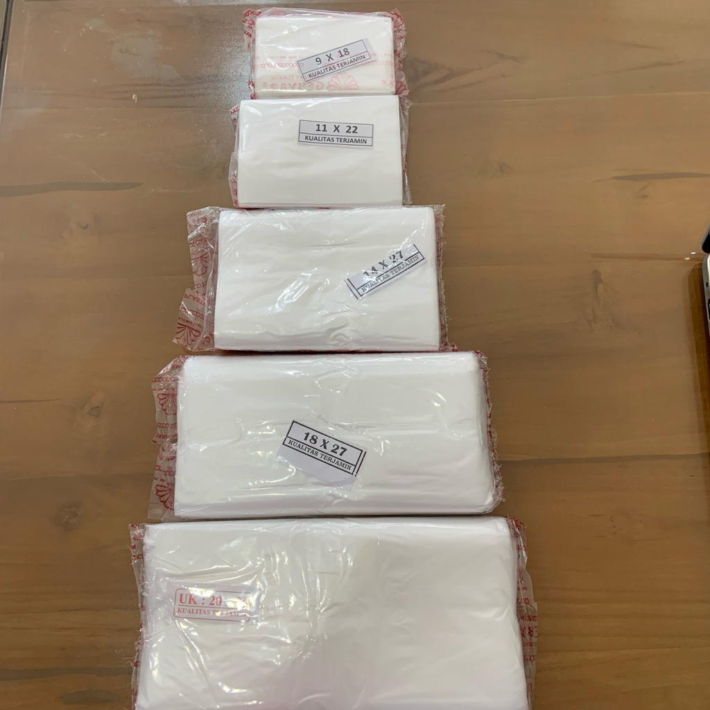 PLASTIK GEBYAR HD /plastik bening murah  9x18 11x22 14x27 18x27 20x30