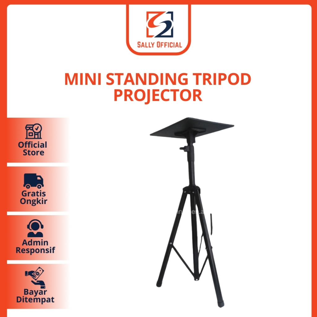 Mini Standing Tripod Projector Meja Proyektor, Stand Tripod Adjustable - Mini