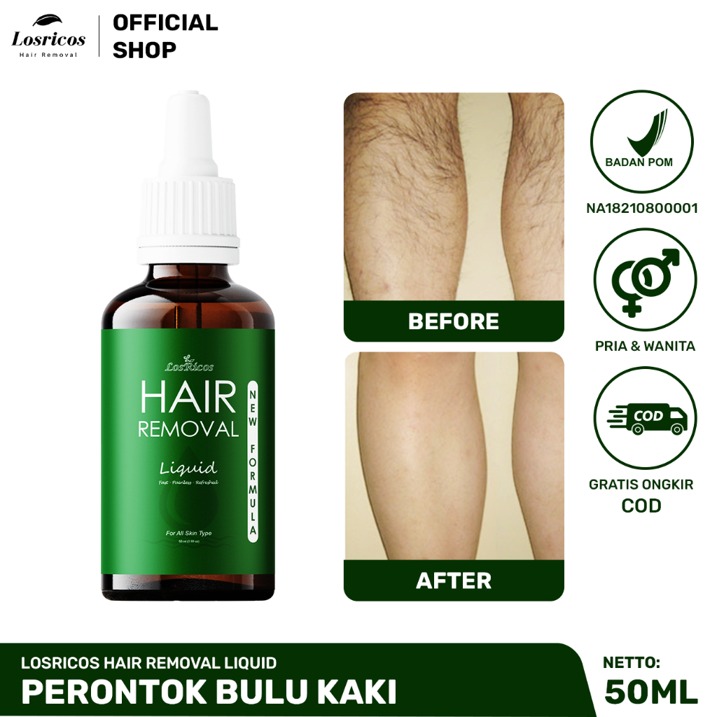 Perontok Bulu Kaki Permanen Losricos Hair Removal Wax Penghilang Bulu BPOM
