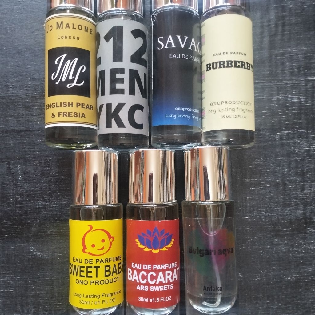 Parfum Thailad Long Lasting untuk laki-laki & perempuan 30 ml| Jo Malone, 212 Men, Savage, Burberry,