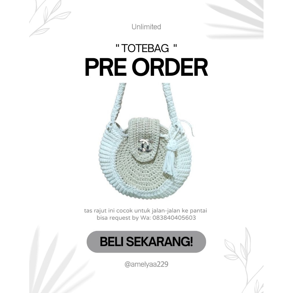 Tas Rajut - Tas Rajut Pantai - Tas Selempang Bahu Bahan Rajut - Tas Selempang Bahu Wanita