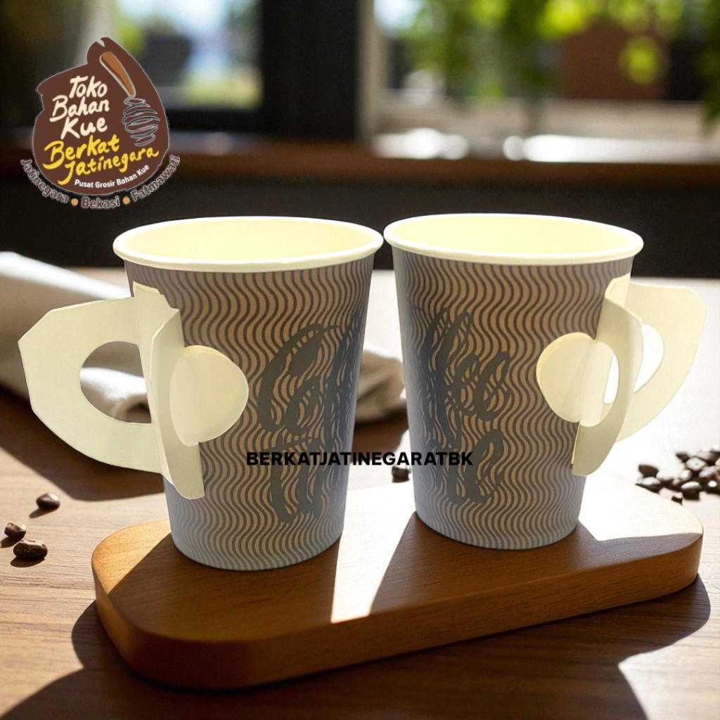GELAS KOPI GAGANG 9 OZ/PAPER CUP GAGANG 9 OZ ISI 50 PCS