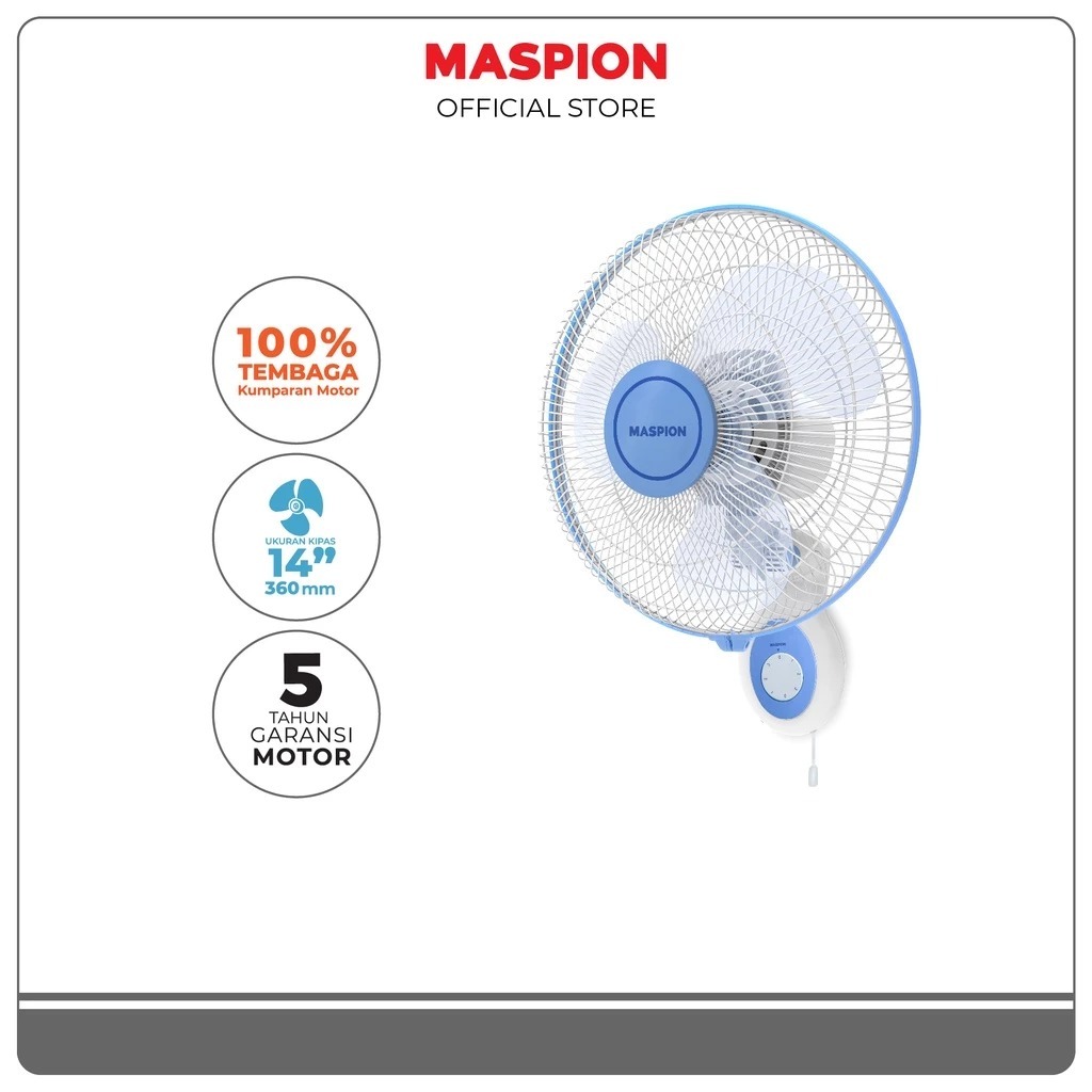 Maspion Wall Fan Kipas Angin Dinding 14 Inch MWF-3602 K